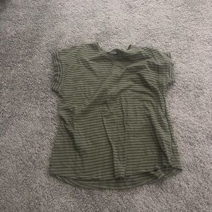 cute black and green striped top